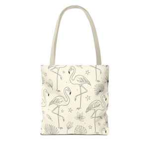 Flamingo Pattern Tote Bag – Floral Beach - Dipaliz - Bags