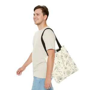 Flamingo Pattern Tote Bag – Floral Beach - Dipaliz - Bags