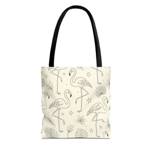 Flamingo Pattern Tote Bag – Floral Beach - Dipaliz - Bags