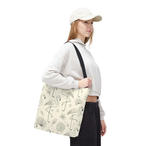 Flamingo Pattern Tote Bag – Floral Beach - Dipaliz - Bags