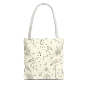 Flamingo Pattern Tote Bag – Floral Beach - Dipaliz - Bags