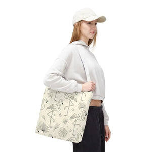 Flamingo Pattern Tote Bag – Floral Beach - Dipaliz - Bags