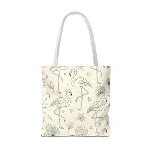Flamingo Pattern Tote Bag – Floral Beach - Dipaliz - Bags