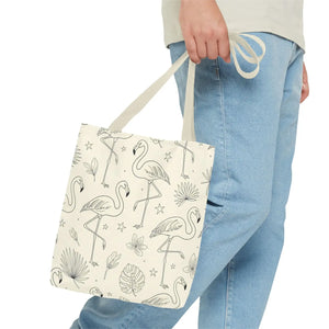 Flamingo Pattern Tote Bag – Floral Beach - Dipaliz - Bags