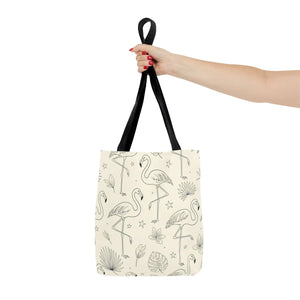 Flamingo Pattern Tote Bag – Floral Beach - Dipaliz - Bags