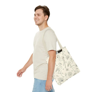 Flamingo Pattern Tote Bag – Floral Beach - Dipaliz - Bags