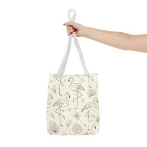 Flamingo Pattern Tote Bag – Floral Beach - Dipaliz - Bags