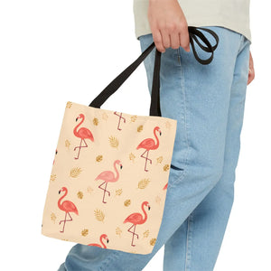 Flamingo Pattern Tote Bag – Tropical Pink - Dipaliz - Bags
