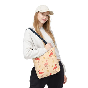 Flamingo Pattern Tote Bag – Tropical Pink - Dipaliz - Bags