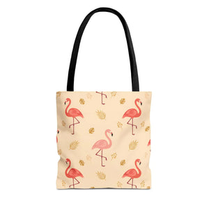 Flamingo Pattern Tote Bag – Tropical Pink - Dipaliz - Bags