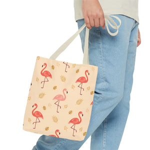 Flamingo Pattern Tote Bag – Tropical Pink - Dipaliz - Bags