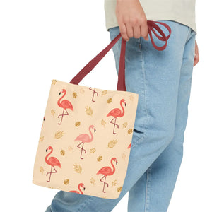 Flamingo Pattern Tote Bag – Tropical Pink - Dipaliz - Bags
