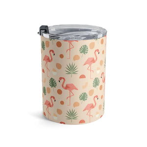 Flamingo Pattern Tumbler, 10oz Tropical Insulated Cup - Tumblers