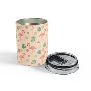 Flamingo Pattern Tumbler, 10oz Tropical Insulated Cup - Tumblers