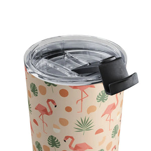 Flamingo Pattern Tumbler, 10oz Tropical Insulated Cup - Tumblers
