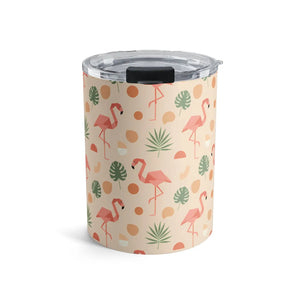 Flamingo Pattern Tumbler, 10oz Tropical Insulated Cup - Tumblers