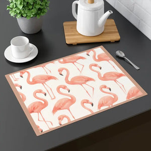 Flamingo Lover Gift Tropical Table Decor Summer Dining Mat - Dipaliz - 18’’ × 14’’ - Placemats