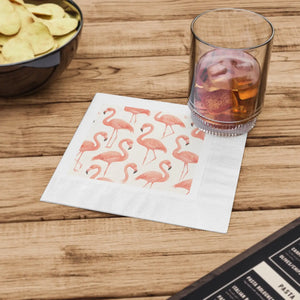 Flamingo Print Cocktail Napkins – Summer Party Decor - Dipaliz - Paper
