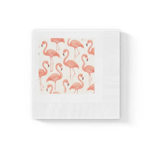 Premium Flamingo Print Cocktail Napkins for Summer Party Decor - Dipaliz - Paper