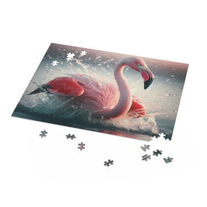 Flamingo Splashing Jigsaw Puzzle - Vibrant Art Challenge - Dipaliz - Puzzles