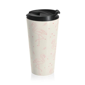 Flamingo Stainless Steel Travel Mug 15oz - Dipaliz - Mugs