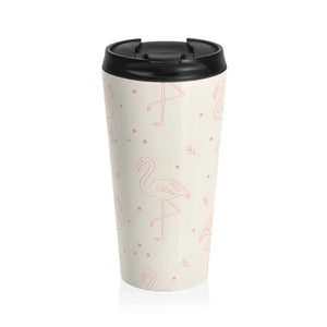 Flamingo Stainless Steel Travel Mug 15oz - Dipaliz - Mugs