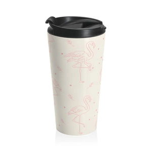 Flamingo Stainless Steel Travel Mug 15oz - Dipaliz - Mugs
