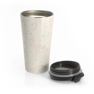 Flamingo Stainless Steel Travel Mug 15oz - Dipaliz - Mugs