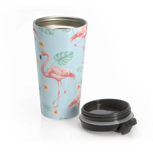 Flamingo Stainless Steel Travel Mug 15oz - Dipaliz - Mugs