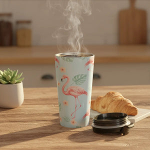 Flamingo Stainless Steel Travel Mug 15oz - Dipaliz - Mugs