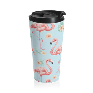 Flamingo Stainless Steel Travel Mug 15oz - Dipaliz - Mugs