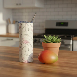 Flamingo Stainless Steel Tumbler – 20oz Size - Dipaliz - Tumblers