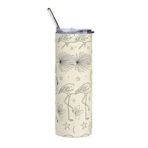Flamingo Stainless Steel Tumbler – 20oz Slim - Dipaliz - Tumblers