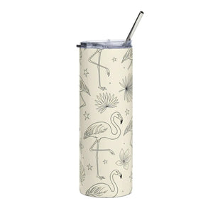 Flamingo Stainless Steel Tumbler – 20oz Slim - Dipaliz - Tumblers