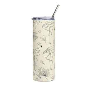 Flamingo Stainless Steel Tumbler – 20oz Slim - Dipaliz - Tumblers