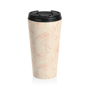 Flamingo Steel Travel Mug – Stainless - Dipaliz - Mugs