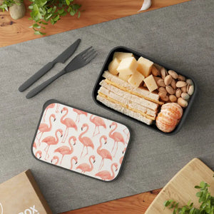 Premium Flamingo Bento Box - Cute Lunch Prep Set - Dipaliz - Black / 7.4’’ x 5.1’’ 2.3’’ - Sets