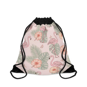 Flamingo Tropical Drawstring Bag – Beach Tote - Dipaliz - Backpacks