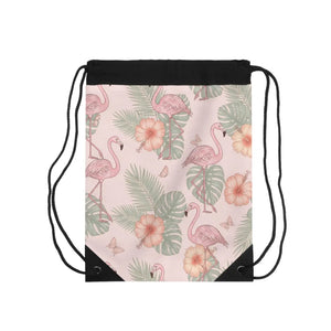 Flamingo Tropical Drawstring Bag – Beach Tote - Dipaliz - Backpacks