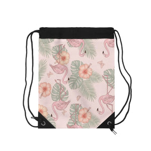 Flamingo Tropical Drawstring Bag – Beach Tote - Dipaliz - Backpacks