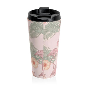 Flamingo Tropical Stainless Steel Travel Mug - Dipaliz - Mugs