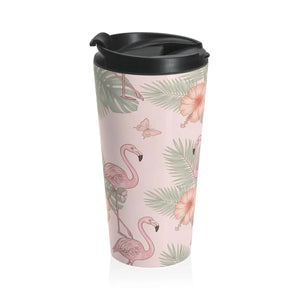 Flamingo Tropical Stainless Steel Travel Mug - Dipaliz - Mugs