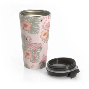 Flamingo Tropical Stainless Steel Travel Mug - Dipaliz - Mugs