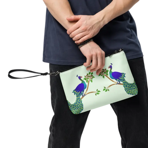 Crossbody Bag Faux Leather Peacock on a Branch Design - Dipaliz - Cross Body Bags