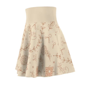 Floral Skater Skirt - Vibrant Print Everyday Elegance - Dipaliz - Skirts