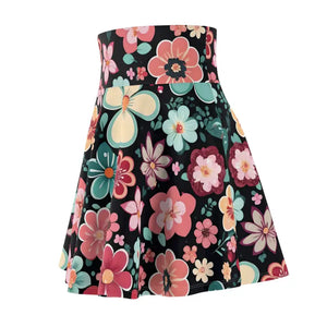 Floral Skater Skirt - Vibrant Pattern Design - Dipaliz - Skirts