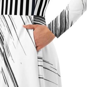 Long Sleeve Midi Dress - Stunning Print Style - Dipaliz - Dresses