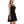 Black Skater Dress Floral Pattern Showstopper - Dipaliz - Dresses
