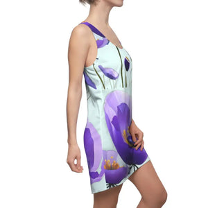 Purple Poppy Racerback Dress - Floral Statement Style - Dipaliz - Dresses