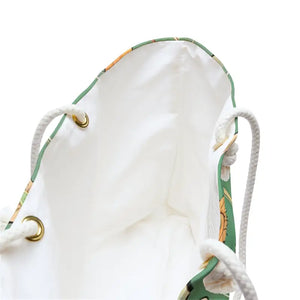 Floral Weekender Bag - Vibrant Green Polyester Travel Tote - Dipaliz - 24’’ × 13’’ - Bags